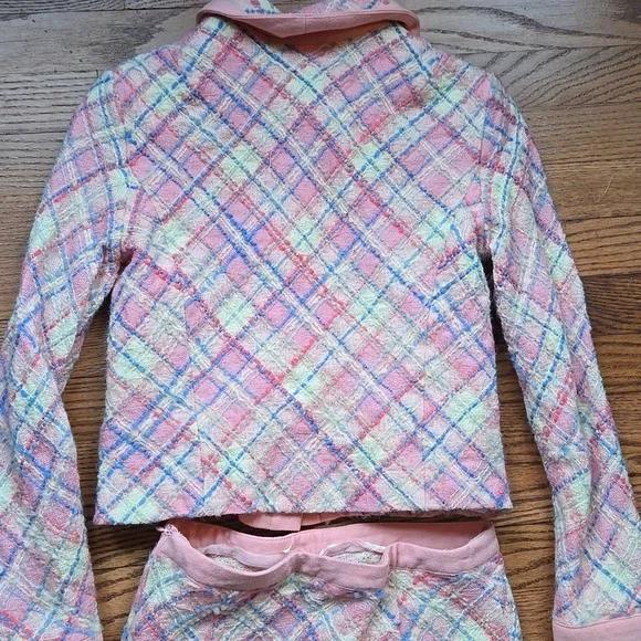 Tocca Pink Plaid Blazer and Skirt Set - Picture 9 of 11